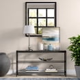 thumbnail image 4 of Evelyn&Zoe Wilmer 28" Tall Table Lamp with Fabric Shade, Brushed Nickel, 4 of 6