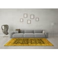 thumbnail image 3 of Ahgly Company Machine Washable Indoor Rectangle Persian Yellow Traditional Area Rugs, 7' x 10', 3 of 4