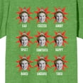 thumbnail image 6 of Elf Buddy Mood Faces Crew Neck Short Sleeve Green Heather Women's T-shirt-3XL, 6 of 7