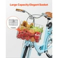 thumbnail image 4 of KFFKFF 26" Cruiser Bike,Single Speed,Pale Azure Coastal Cycle with Spacious Basket and Back Stand, Safe & Robust Bicycle with Modifiable Saddle,Adult Version, 4 of 9