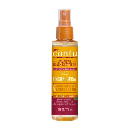 Cantu Jamaican Black Castor Oil Moisture & Shine Enhancing Hydrating Finishing Mist with Coconut Oil, 4 fl oz