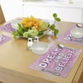 thumbnail image 4 of Ambesonne Pink White Place Mats Set of 4, Phrases, Standard Size, Pink White, 4 of 6