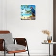 thumbnail image 3 of 10 Inch Wall Clock Battery Operated Silent Clock Decorative for Office, Kitchen, Outdoor, Living RoomTropical Beach Plants and Parrot Lovely, 3 of 4