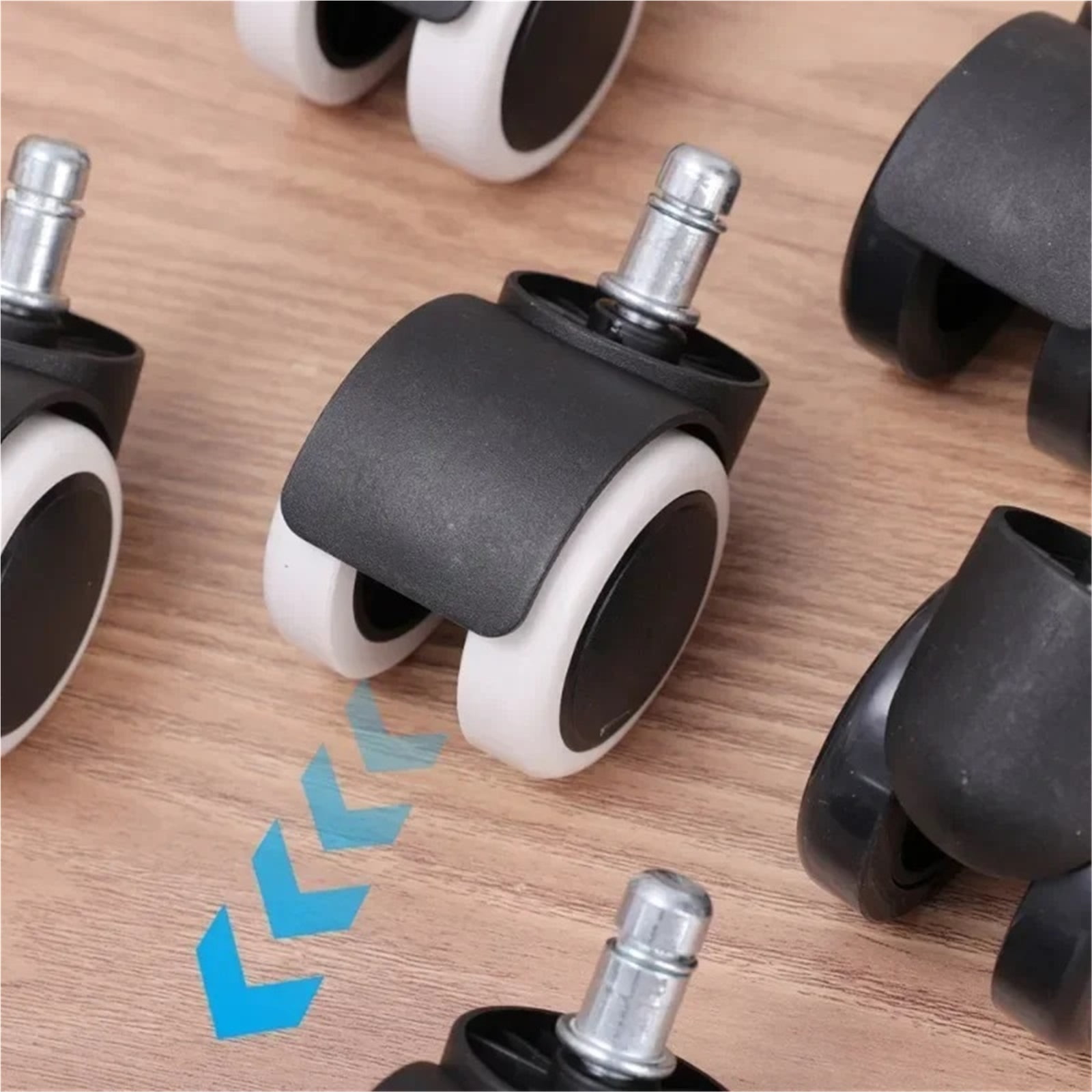 2 Inch Universal Swivel Caster Wheels Replacement Gaming Office Chair Casters Trolley Rollers Furniture Rotating Rubber Wheels ,Reliable