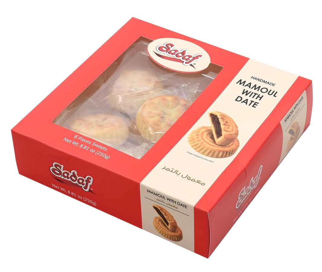 (5 pack) Sadaf Mamoul with Dates Cookies, Value Pack, 10.5 oz, 8 count