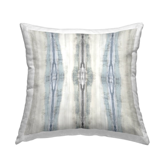 Stupell Industries Soft Grey Ikat Pattern Printed Throw Pillow Design by Ellie Roberts
