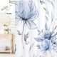 thumbnail image 1 of Dznils Cortina de Ducha de Tela Floral Azul con Ganchos, Cortina de Baño Moderna de Acuarela, 72" x 72", 1 of 9
