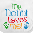 thumbnail image 4 of Inktastic My Nonni Loves Me Boys or Girls Baby Bib, 4 of 4