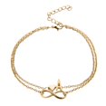 thumbnail image 1 of Uinagy Women's Beach 26 Letters Love Double Layer Anklet Gold, 1 of 5