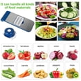 thumbnail image 3 of Cortador De Mandolina, Picador De Verduras Ajustable, Cortador De Verduras Multifuncional, Picador De Alimentos Con Protector De Mano Muyoka Hogar, 3 of 6