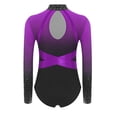 thumbnail image 5 of Doomiva Rhinestone Leotard for Girls Gymnastics Ballet Dance One Piece Shiny Long Sleeve Bodysuit Activewear Purple 16, 5 of 6