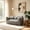 Grey + Chenille, variant on AUU Soft Bean Bag Chair with High Resilience Foam Core for Two People, Comfortable Square Recliner Sofa for Games, Reading, or Watching TV