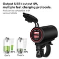 thumbnail image 4 of Motorcycle USB Charger 12-24V Dual Port USB Charger with USB and QC 3.0 Port Fast Charging USB Socket Power Outlet Waterproof Fast Charger Kit for Phone Tablet GPS Camera Blue Light, 4 of 7