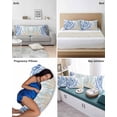 thumbnail image 6 of Coral Blue Green Beige Pillow Covers King Size, Summer Coastal Ocean Plant Soft Bed Throw Pillowcases Breathable Cooling Long Lumbar Body Pillow Sham Cover for Bed Sofa 20''x40'', 6 of 7