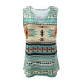 thumbnail image 2 of Women's Sleeveless Casual Tank Tops T-Shirt V-Neck Tank Vest Pullover Blouses (Cyan 2XL), 2 of 6