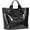 Black, variant on Women's Large PVC Tote Bag Letters Print Handbags Paper  Bag Clear Shopping Hobo Bag