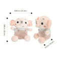 thumbnail image 4 of KAKOWELY Precioso elefante de peluche, animal de dibujos animados, peluche de elefante, muñeca de peluche sin cola, 4 of 5