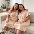 thumbnail image 3 of Agnes Orinda Women's Plus Size Satin Silk Pleated Loose Sleepwear Sleep Dresses 1X Champagne, 3 of 8