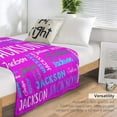 thumbnail image 5 of Personalized Blanket for Kids Adults Personalized Name Blanket Custom Blanket with Name Gift for Christmas Birthday Valentines Day (Color 10), 5 of 5