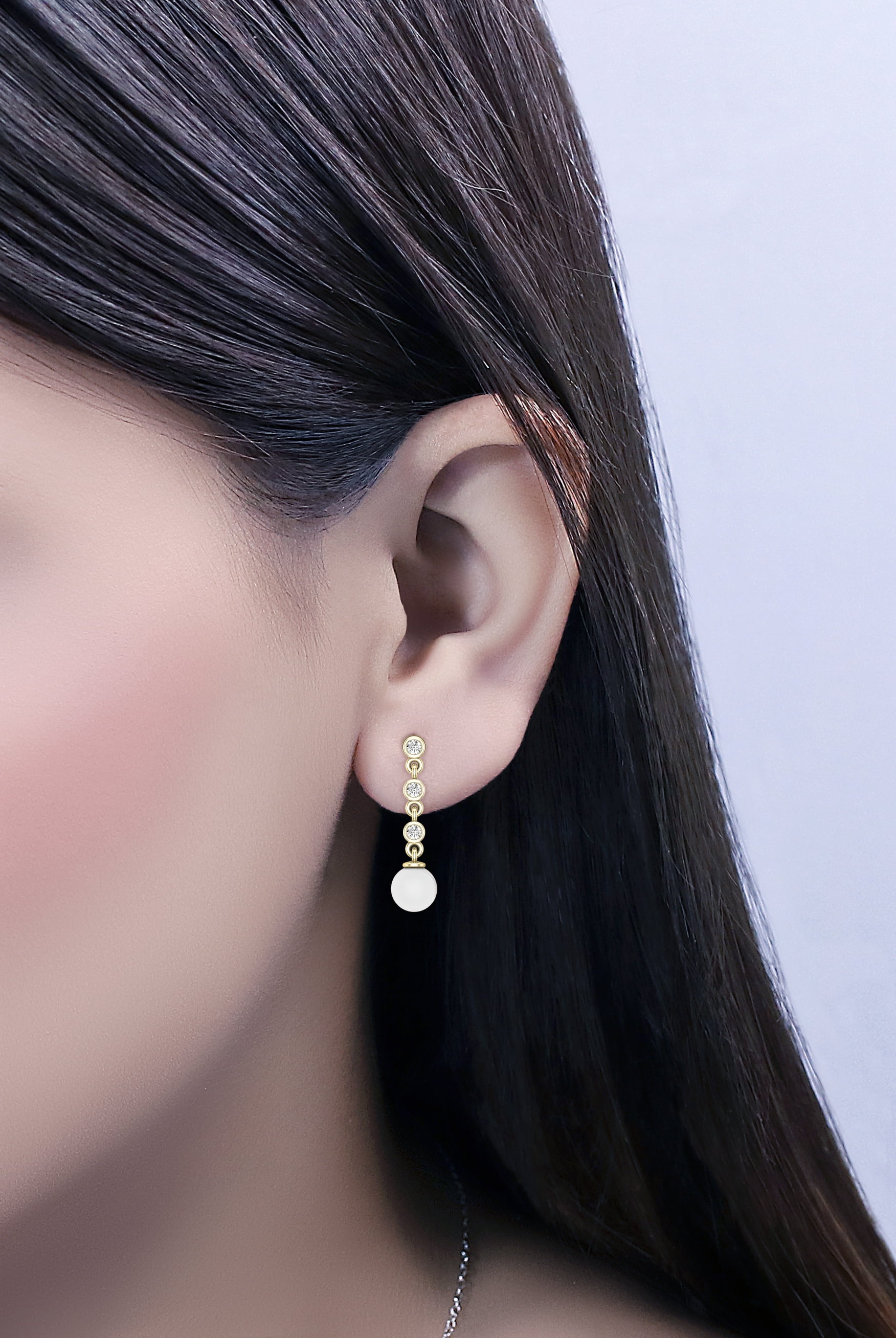 [COLD FRAME] ☆ / COLD WHITE 8mm PEARL EARRINGS COLD WHITE PEARL SWIRL DROP EARRINGS