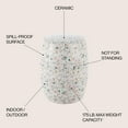 thumbnail image 3 of JONATHAN Y Chiara 17.5" Terrazzo Ceramic Garden Stool, White/Pink, 3 of 7