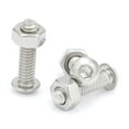 thumbnail image 6 of Fuliko 8-32 1 inch Button Cap Screws, 18-8 (304) Steel, Bright , Hex Drive, 50 pieces, 6 of 6