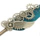 thumbnail image 2 of Feather Pen European Style British Retro Style Gold Stainless Steel Carved Feather Pen Business Dip Pen Gift Box Set Dark Green, 2 of 3