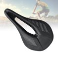 thumbnail image 3 of Worgeous Black Bike Saddle with Hollow Design for Mountain Bikes Durable and Breathable One Piece Chrome, 3 of 8