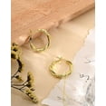 thumbnail image 6 of Sdmnsg-T Gold and Silver Hoop Earrings for Women, Lightweight Twisted Desgined, Mixed Metal with 925 Sterling Silver Post Gold, 6 of 6