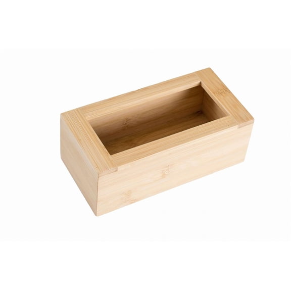 Lipper International Bamboo Storage Bag Organizer Holder and Dispenser for Kitchen Drawer or Countertop, Snack/Sandwich Size