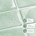 thumbnail image 5 of ABCISI 10-Sheet Peel and Stick Backsplash Tile, 12 x 12-Inch Light Green 3D Subway Wall Panels, Self-Adhesive Vinyl Tiles for Kitchen, Bathroom, Laundry Room and Camper, Light Green, 5 of 7