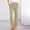 *Beige, variant on ClodeEU Women's Linen Blend Drawstring Wide Leg Pants ,Loose Fit Casual Straight Leg Trousers Beige,Womens Plus M