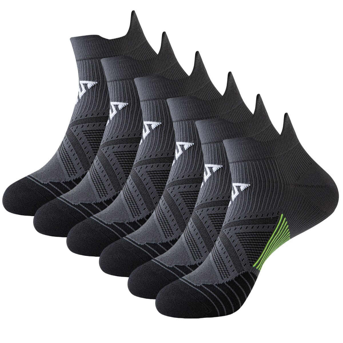 6 Pairs Ankle Compression Socks for Men and Women Low Cut Compression