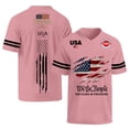 thumbnail image 3 of Men's 250 Anniversary T-Shirt 1776 2026 Patriotic American Flag Freedom Shirts Short Sleeve V Neck Shirt Pink S, 3 of 5