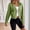 Green, variant on BXJX Womens Cropped Hoodies, Casual Zip up Spring Fall Long Sleeve Ladies Jackets Navy Size S-2XL