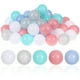 thumbnail image 1 of 50 bolas de plástico coloridas y divertidas para niños, para piscina, juegos de parque infantil, carpa para piscina, juguetes para nadar en el océano., 1 of 8