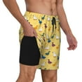 thumbnail image 2 of Fotbe Cartoon Duck Men’s Swim Trunks Quick Dry Swim Shorts Board Shorts with Mesh Lining-Small, 2 of 6
