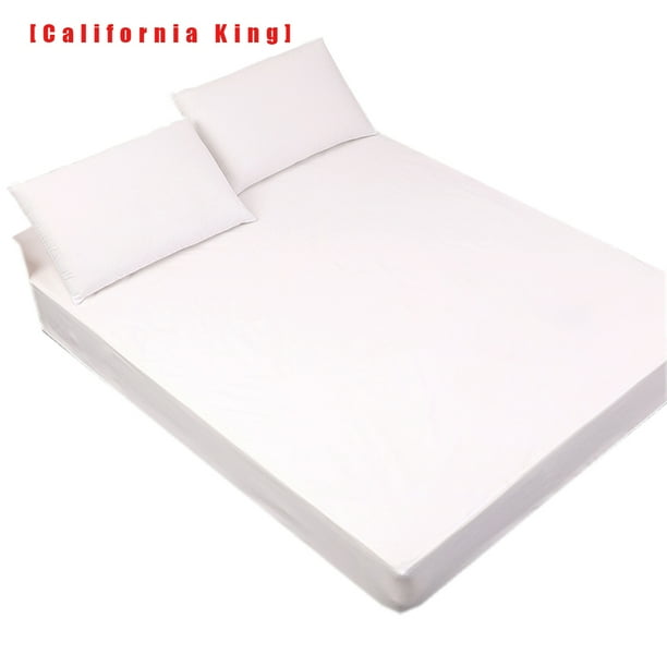 Protector de colchón impermeable de algodón transpirable con bolsillo profundo para almohadilla de cama, California King 72x84 + 18inches Inevent HA001319-05B
