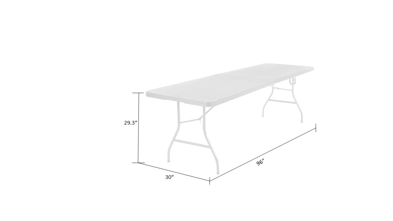 Cosco 8 Foot Centerfold Folding Table, Black - image 2 of 9