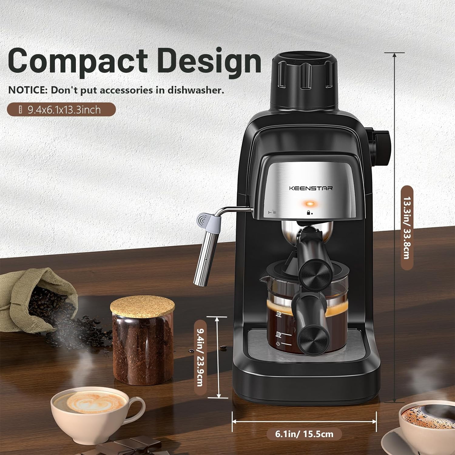 Coffee Machine, 3.5 Bar Espresso Cappuccino Machine, 800W with Milk Frother - 4 Cup Portable Coffee Maker for Latte, Cappuccino, Gift for Coffee Lover- Grey - Walmart.com Coffee Machine, 3.5 Bar Espresso Cappuccino Machine, 800W with Milk Frother - 4 Cup Portable Coffee Maker for Latte, Cappuccino, Gift for Coffee Lover- Grey - Walmart.com