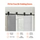 thumbnail image 2 of VEVOR Kit de Rieles para Puertas Corredizas Plegables de Granero, con Montaje Superior, Deslizamiento Suave y Silencioso, Resistente, para Cuatro Puertas de Armario, Despensa, 1626 x 40 x 6 mm, 2 of 9