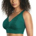 thumbnail image 4 of PARFAIT Women's Adriana Wire-Free Lace Bralette - Emerald - 32D, 4 of 6