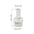 thumbnail image 2 of Uxcell Hose Barb Fitting 11mm Barbed G1/2 Male Thread, 6 Pack Pipe Connector, Grey, 2 of 6