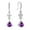 02_Feb._Amethyst, variant on PYNZY Wedding Teardrop Dangle Earrings with 7x10MM Created Amethyst Birthstones, 925 Sterling Silver Hook Earrings for Women Christmas Jewelry Gifts