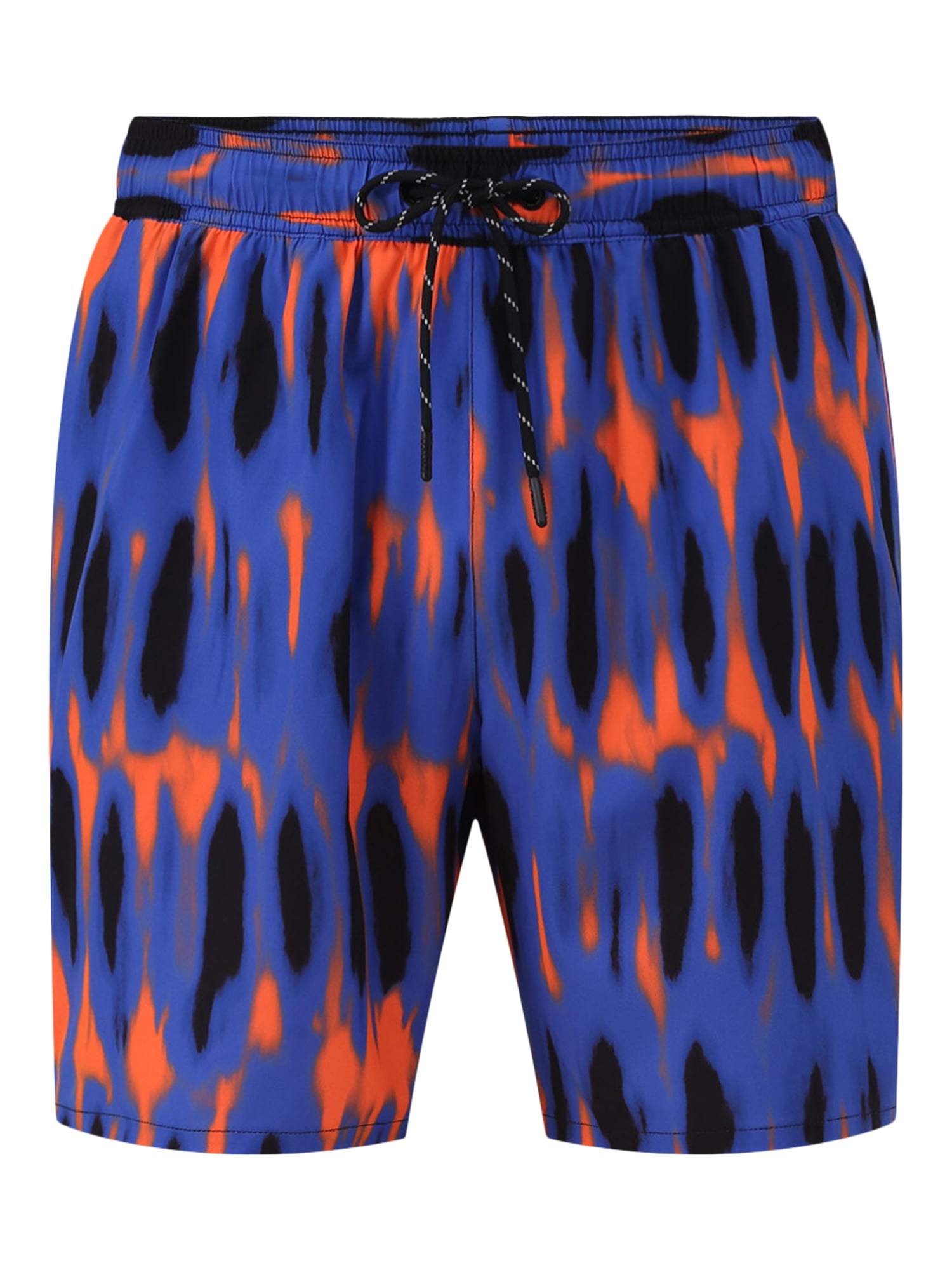 Reebok Men’s & Big Men's Printed Swim Trunks with Compression Liner, UPF 50+, 7” Inseam, Sizes S-3XL
