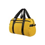 Tucano Weekender bag in rubberized material that converts to a backpack Yellow