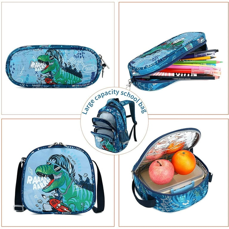 The Crafts Pencil Case Box Bag School Pen Pouch for Little Girls Boys Toddler Kids Preschool Kindergarten Elementary (Dinosaur)
