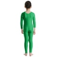 thumbnail image 3 of Lejafay Kids Girls Gymanstics Unitard Full Bodysuit Ballet Dance Costumes Long Sleeve Dancewear Green 3XL, 3 of 6