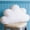 White, variant on Onechionede Breathable Decorative Cloud Pillow, Navy Blue