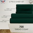 thumbnail image 3 of 28-INCH EXTRA DEEP POCKETS - 6 PC Queen Giza Sheet Set - (Extra Pillowcases, Fitted & Flat) 1000-Thread-Count 100% Giza Cotton- 1000TC Cotton- Teal Blue, 3 of 7